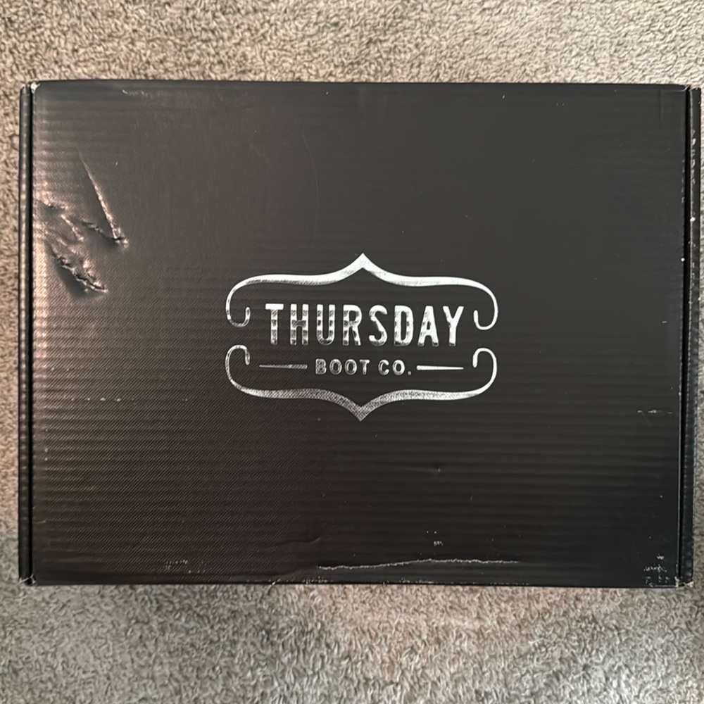 Thursday Boot Company Black Box with Silver Emblem